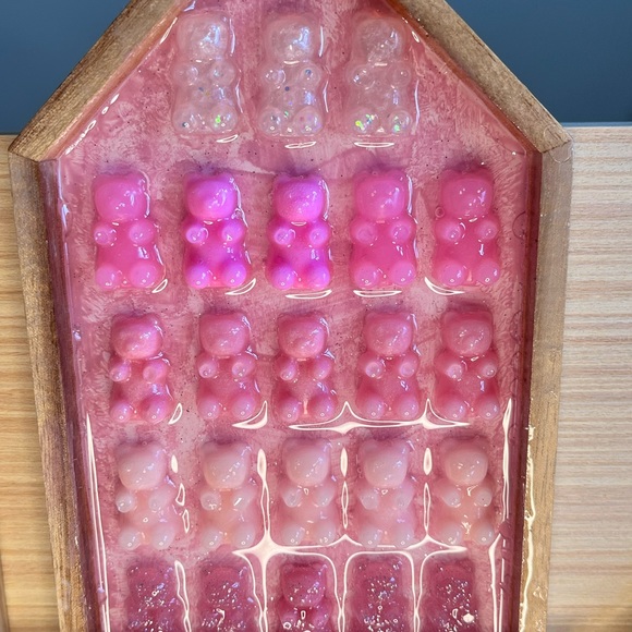 Gummy Bears 23 Pink Ombré , 3 D bears all made by me .Great Pop Art for any deco - Picture 4 of 8
